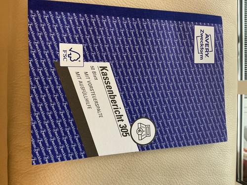 Zweckform kassenbericht 305 - kassenbericht,