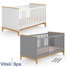 Kinderbett Babybett Juniorbett Malia Weiß Eiche modern 70x140 cm VitaliSpa