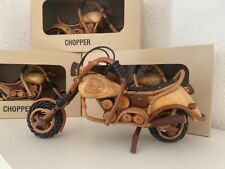 Holzmotorrad Chopper Deko Neu 