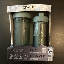 Core Fuse Kunststoff Shaker mit Silikon Mixer und Konvoi Edelstahl Flasche