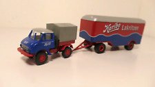 Brekina 1:87 - Unimog 411 mit Koffer-Anhänger "Haribo Lakritzen" - 39104 - (L1)