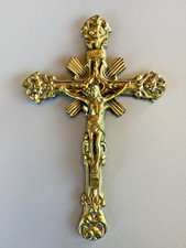 Altes Bronze Kruzifix signiert