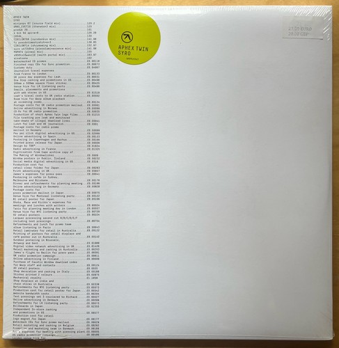 Aphex twin syro - aphex, vinyl