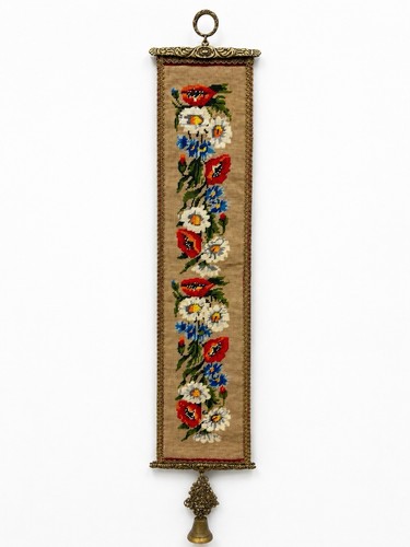 Vintage glockenzug bestickt - glockenzug,