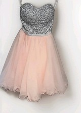 Ballkleid, kurz, Diva Fashion, Grösse S/ M, rosa, Tüll, Stickerei