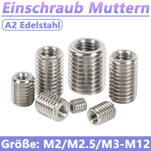M12 einschraubmuttern - m2-m12,