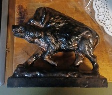 Wildschwein Figur Guss Metall