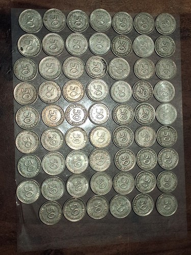 62x50 münzen von 1949 bis - 1949,