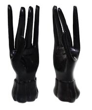 Budawi® Schmuckhand 2er Set aus Sonoholz Ringhalter Schmuckständer Holz Hände