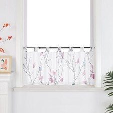 Scheibengardine Landhaus Bistrogardinen Küche Voile Kurzstores Schlaufen Modern