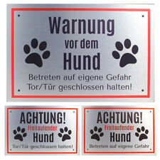 Warnung vor dem hund Achtung Freilaufender Hund Hundeschild Warnschild 20x30 cm