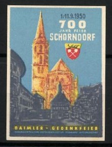 Reklamemarke schorndorf 700 - reklamemarke,