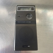 Toshiba QR-2000 LCD Quartz Clock Radio  inkl. Tasche - Vintage