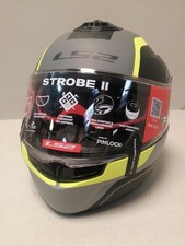 Motorradhelm LS2, Modularer Motorradhelm STROBE II MONZA Matt Black H-V 3XL,