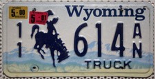 Wyoming Nummernschild USA