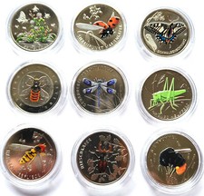 9 x 5 Euro Münzen  Wunderwelt