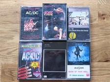6x ACDC Kassetten Sammlung. Live Ist Sogar Eine Doppelkassette. 
