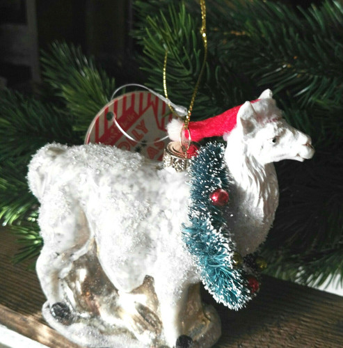 Lama weiß adventskranz - weiß,
