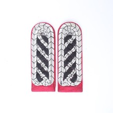 Schulterklappen Feuerschutzpolizei Meister zum einnähen WW2 WK2 Weltkrieg fund