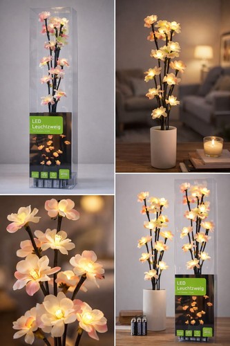 Led leuchtzweig blüten - led,