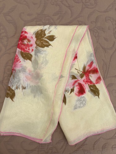 Vintage seidentuch rosen motiv - seidentuch,