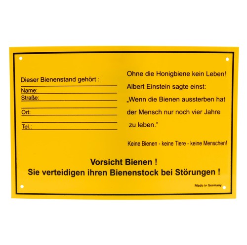 Vorsicht bienen warnschild mit - vorsicht,