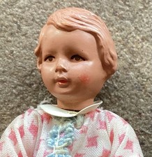 CACO Biegepuppe Mädchen Im Schlafanzug Puppenhaus Vintage 60er Jahre