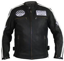 Herren Retro Biker Lederjacke