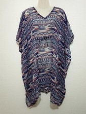 Strandkleid Sommerkleid Kaftan Kleid Boho Tunikakleid Kimonoärmel Urlaub M - XXL