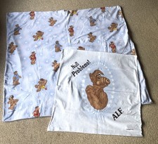 Bettwäsche „ALF“, Vintage, 80er Jahre, Biberbettwäsche