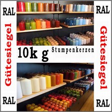 10kg Stumpenkerzen Kerzen Kerzenpaket gemischt Neuware Made in Germany Topware !
