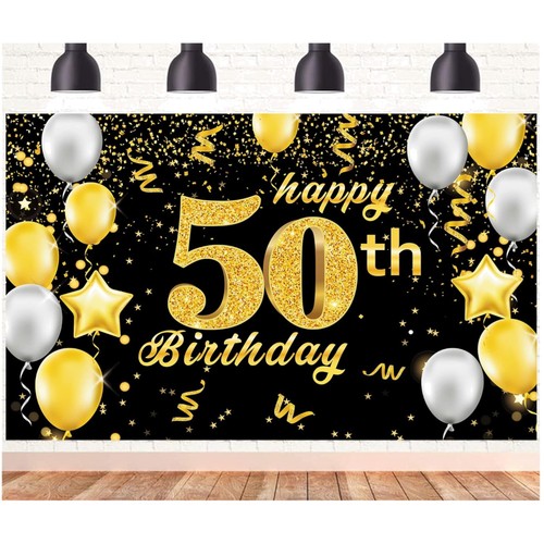 Geburtstag banner gold - geburtstag,