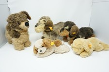 Steiff 5 Hunde im Set, Welfo Welpe 4160/24, Dackel Raudi 078590, 078651, Lumpi