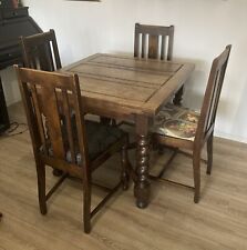 Antik Essecke Tisch Stühle