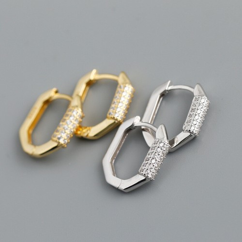 Damen creolen eckig sterling - damen,