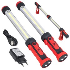 Werkstattlampe Arbeitslampe Stableuchte Handlampe COB LED Set 1200Lm 2000mAh