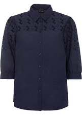 Bluse mit Lochstickerei Gr. 44