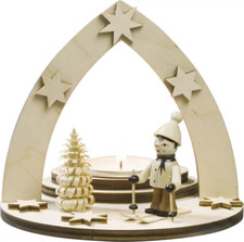 Tea light holder winter child
