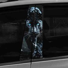 2x Geld Leopard Auto B Säulen