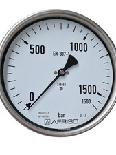 Afriso 160 Rohrfeder-Chemiemanometer 1600 bar Typ D4 G1/2 zoll 