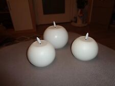 Kerzen - Kugel - Elambiakerzen 3 er Set - Creme mit Timer