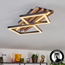 Vintage Deckenlampe Deckenleuchte aus Holzoptik, Landhausstil, Braun Wohnzimmer