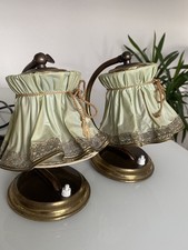 Zwei alte hübsche Nachttisch Lampen Messing