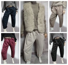 Damen  cozy Baggy softig weiches  Material  Gürtel rundum Gummizug Gr. 38-42