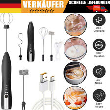 Elektrischer Milchaufschäumer Doppeltem Quirl USB Wiederaufladbar Aufschäumer DE