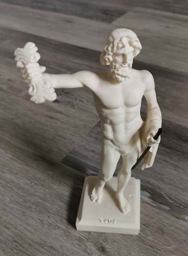 Alabaster figur zeus - alabaster,