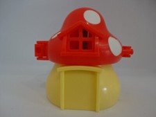 Schlumpfhaus mit rotem Dach - ca 65 mm groß