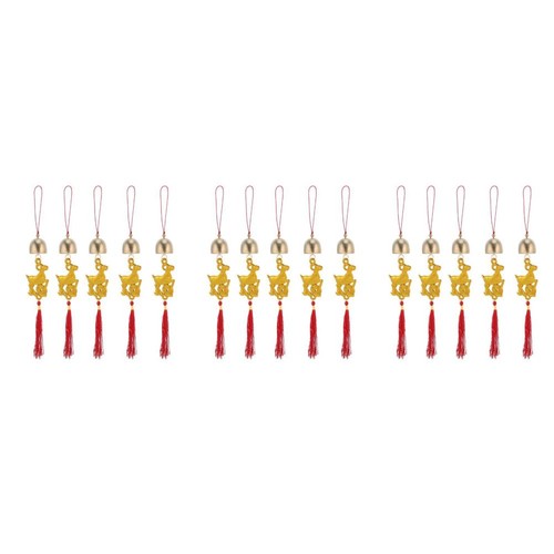 Golden zodiac goat bell - golden,