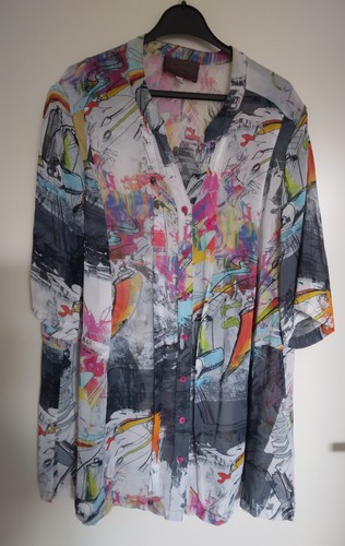 Bluse bunt transparent - , gr