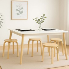 4er Holz Esszimmerhocker